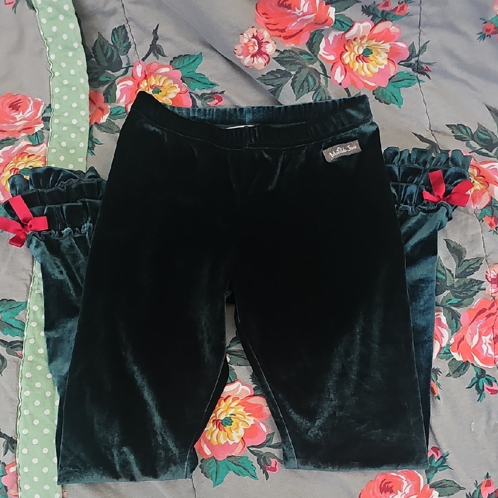 Matilda Jane Dark Green Velvet Leggings